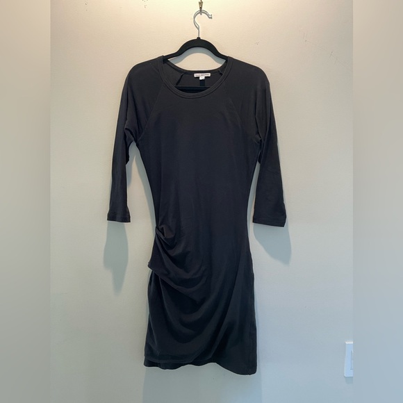 Black James Perse Mid Length Dress - Picture 1 of 3